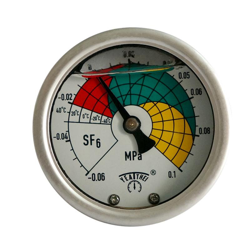 60MM耐震型SF6气体密度压力表